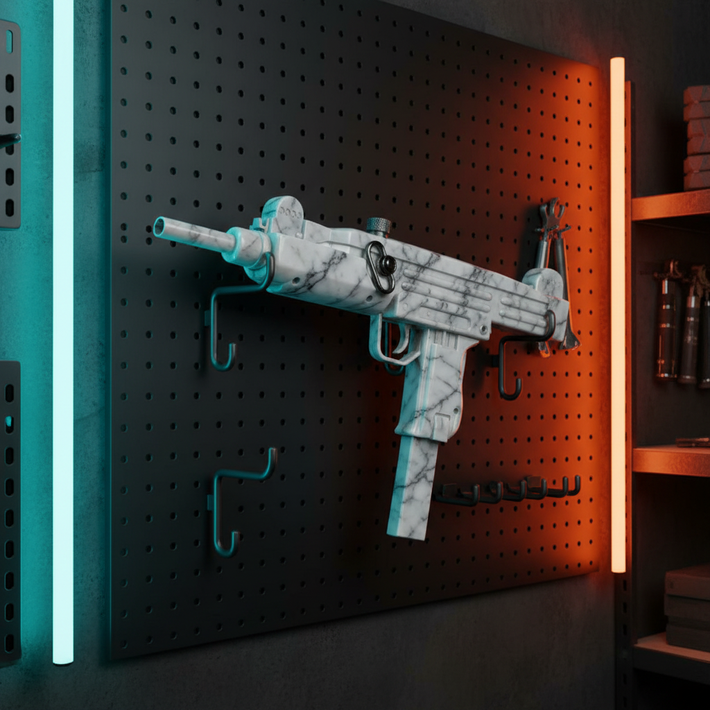 Micro UZI — White Marble