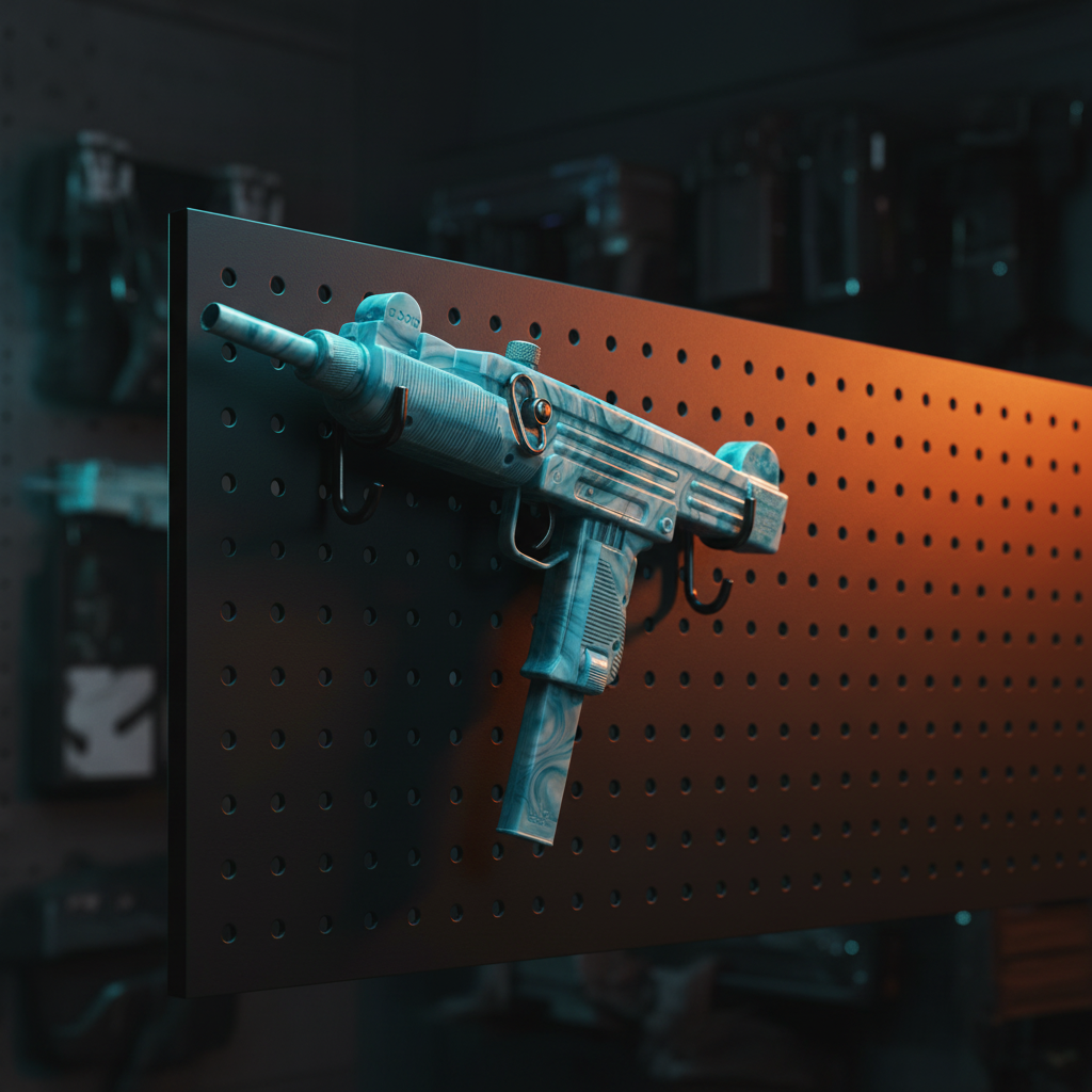 Micro UZI — Cyan Marble
